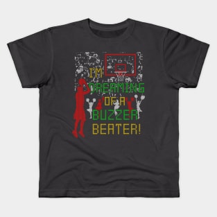 Funny Basketball Ugly Christmas Sweater Design Kids T-Shirt